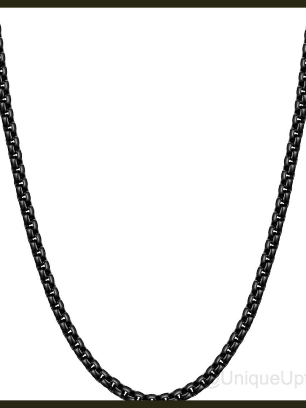 Stainless Steel Box Chain Necklace for Men Women 22 Inch